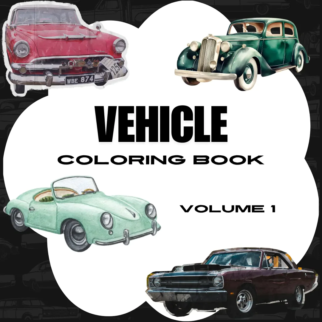 Vehicle Coloring Book - Volume 1