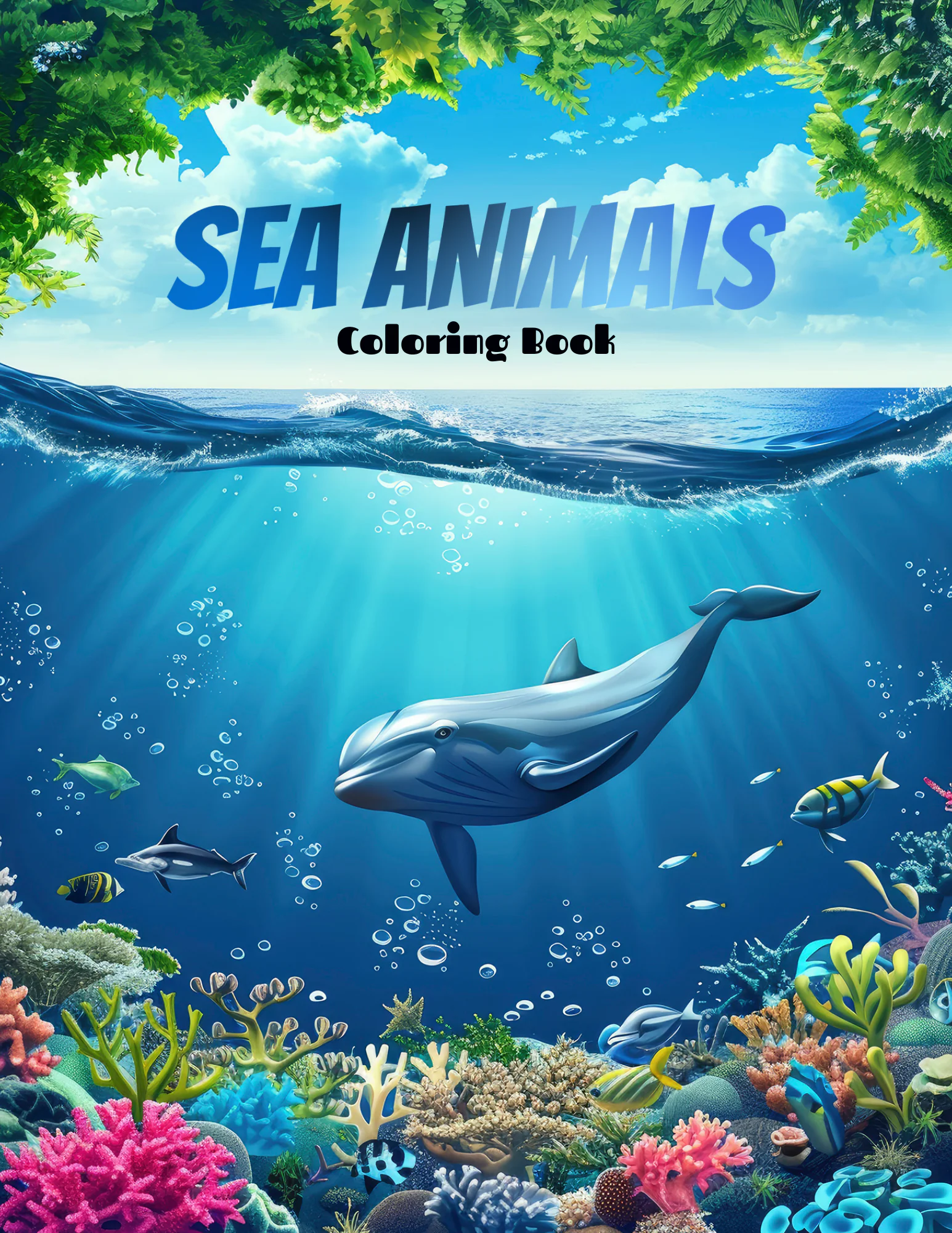 Sea Animals Coloring Book for Kids