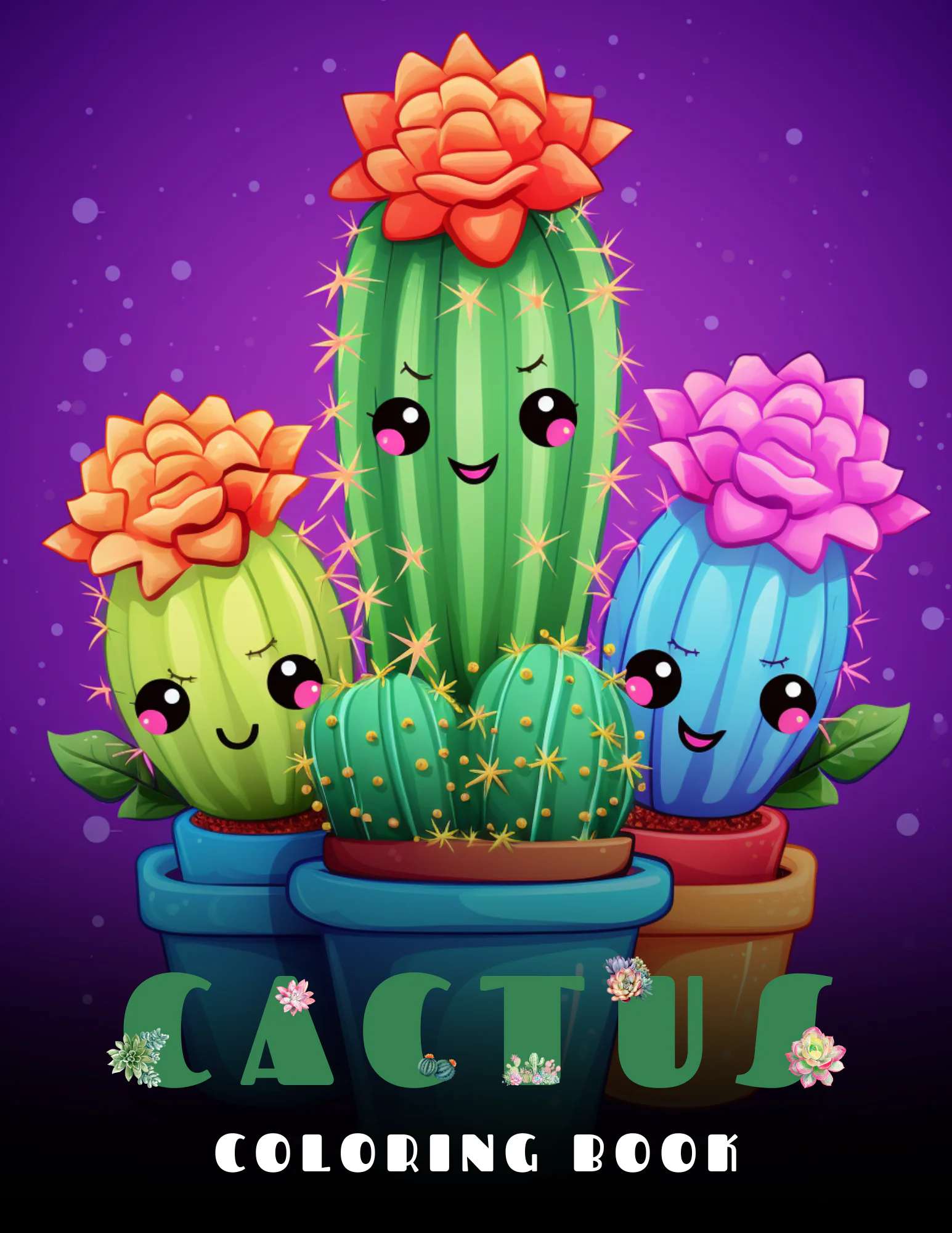 Cactus Coloring Book for Kids
