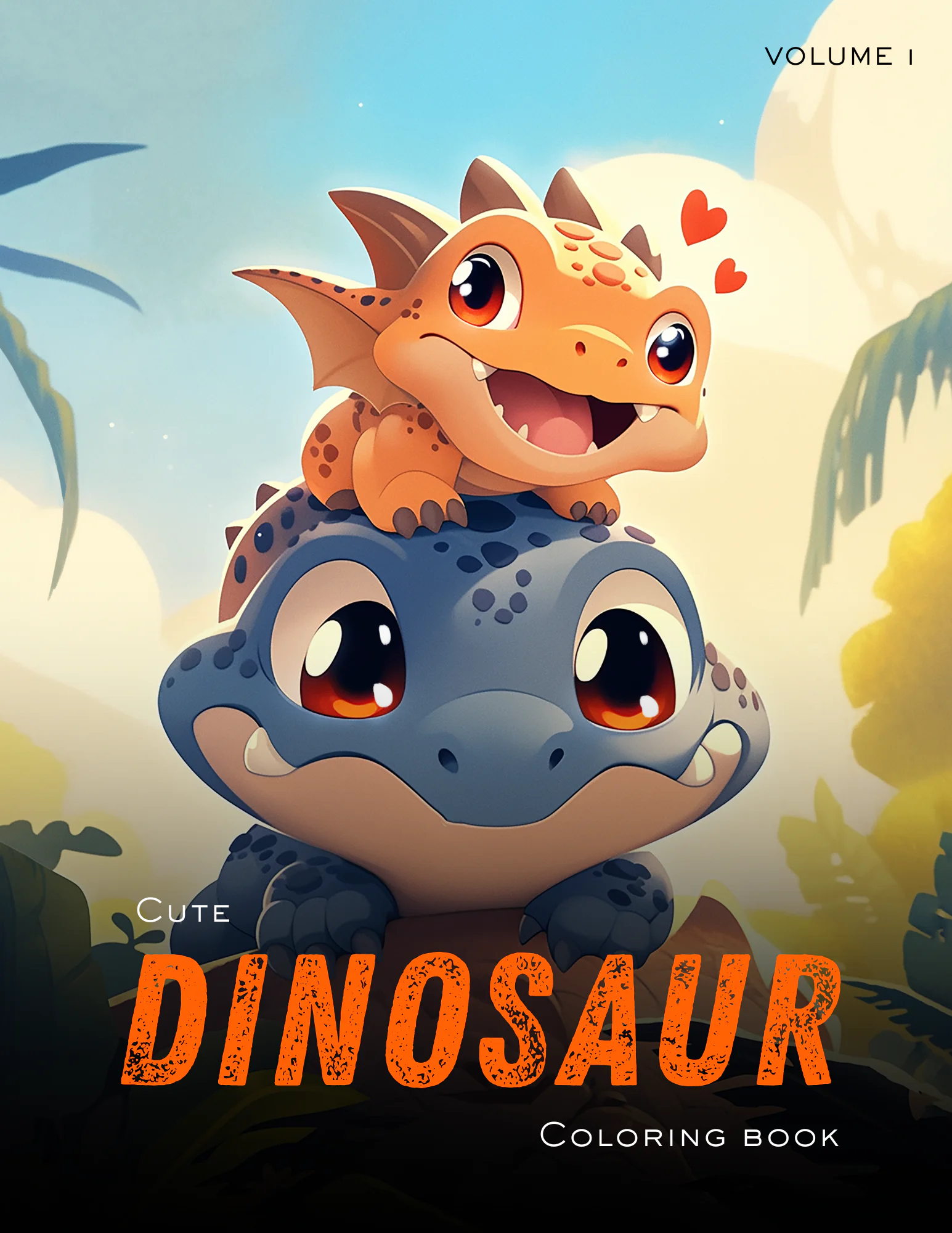 Dinosaur Coloring Book - Volume 1