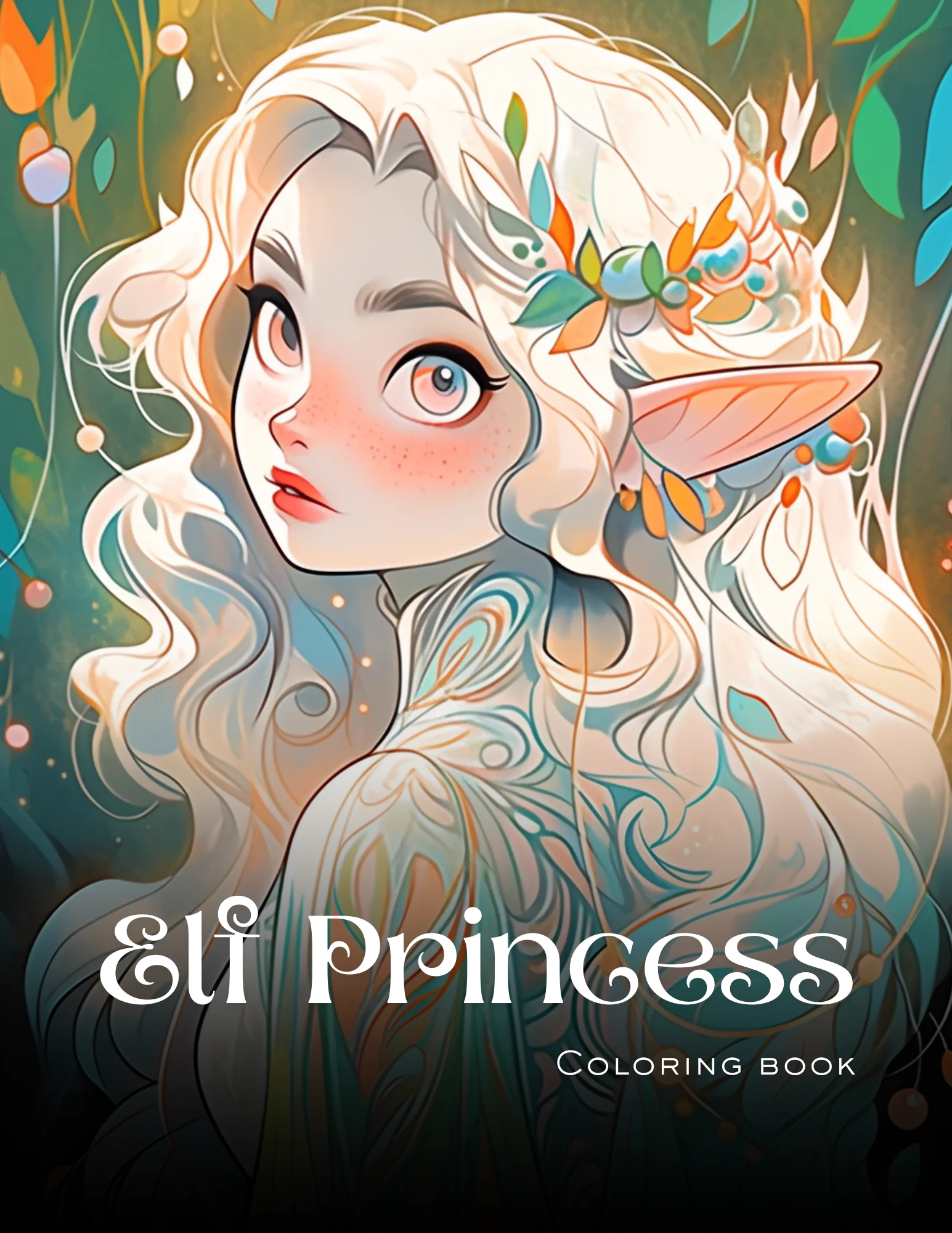 Elf Princess Coloring Book for Kids