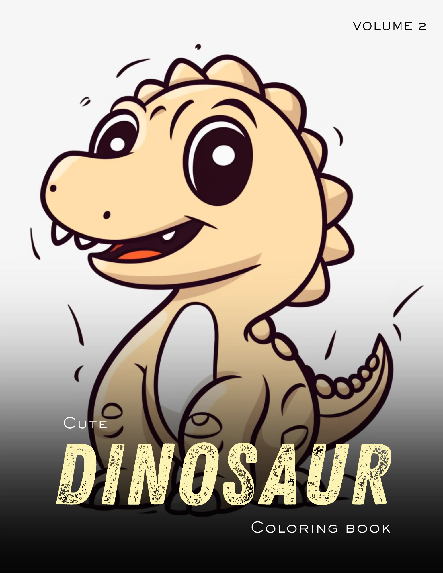 Cute Dinosaur Coloring Book – Volume 2