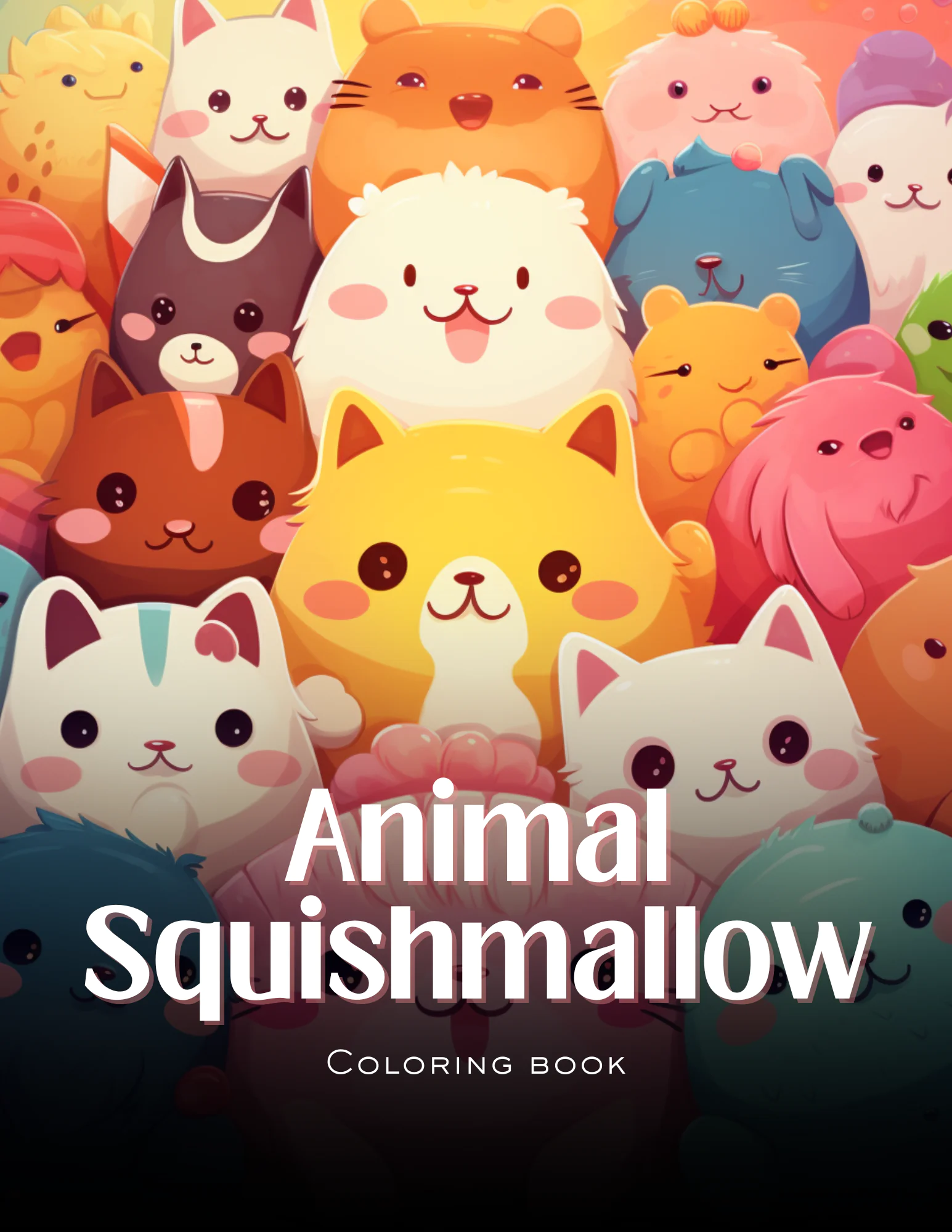 Animal Squishmallow Coloring Book for Kids