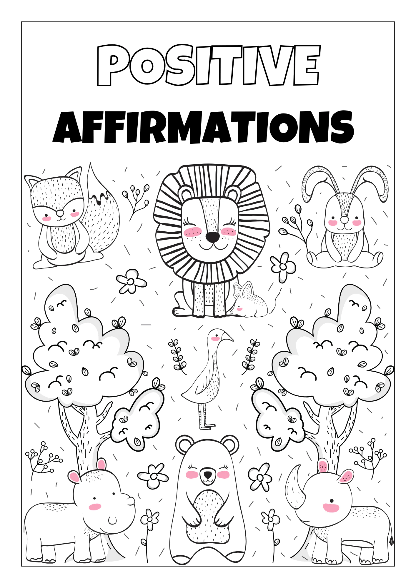 Bright Minds: Positive Affirmations Coloring Book for Kids