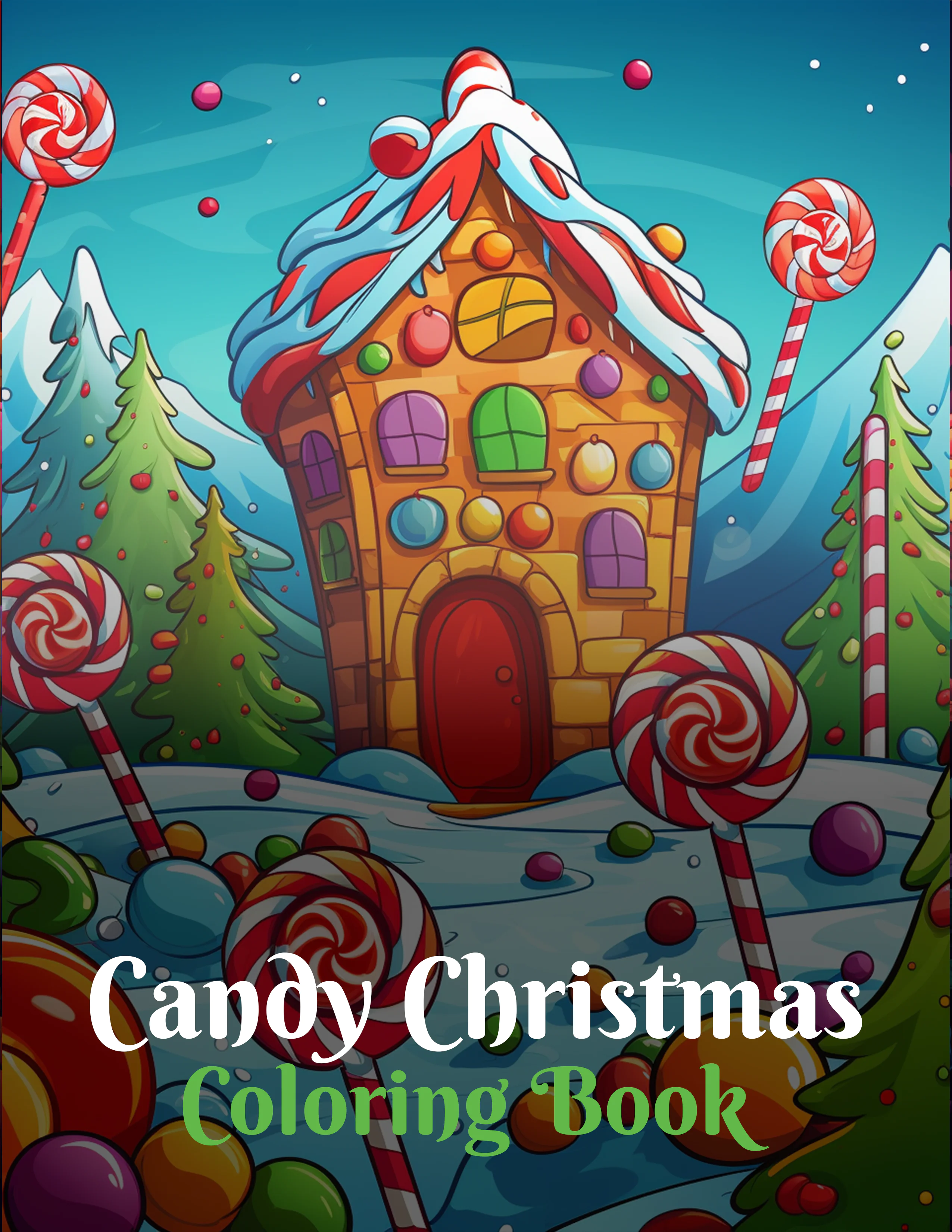 Candy Christmas Coloring Book for Kids