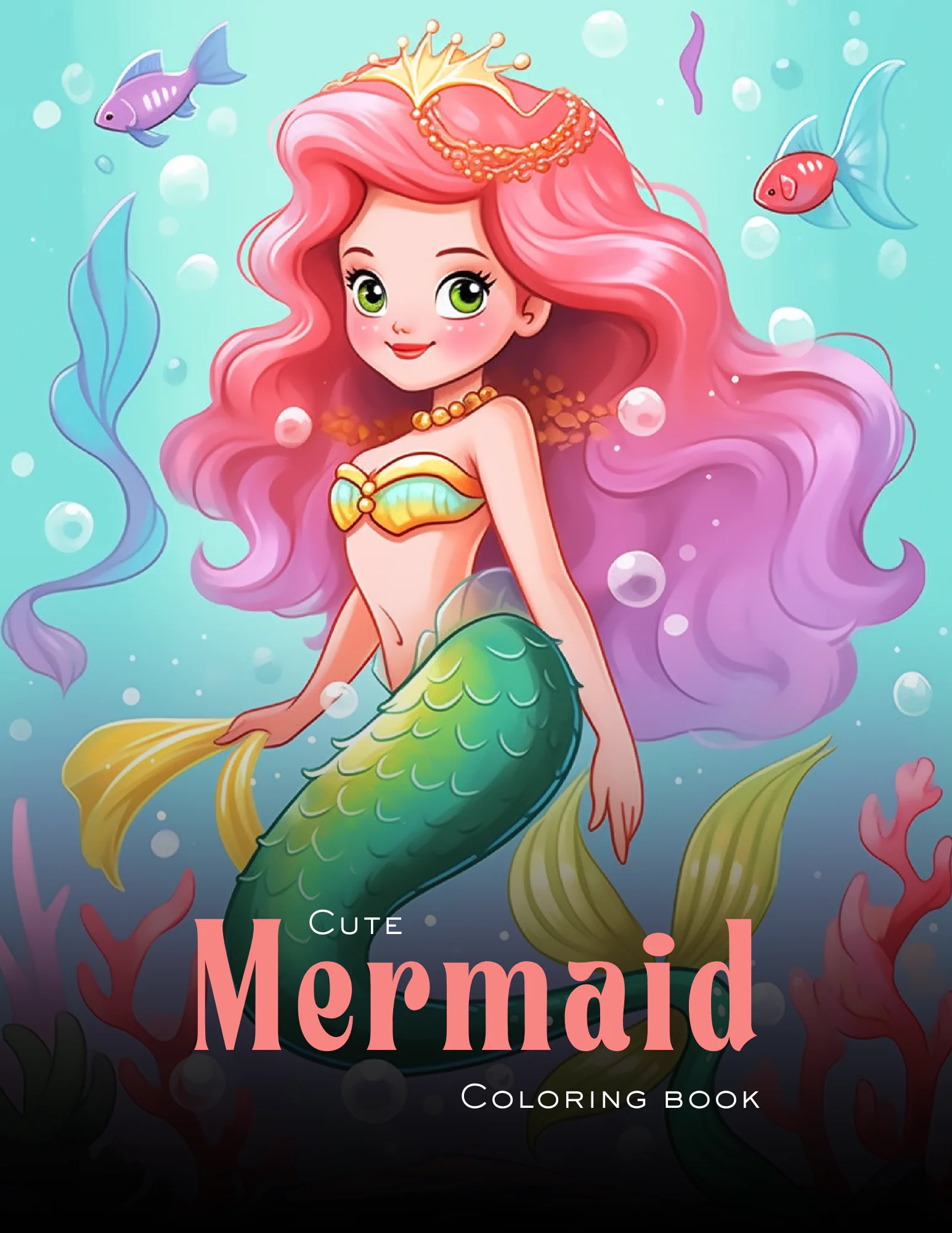 Mermaid Coloring Book for Kids
