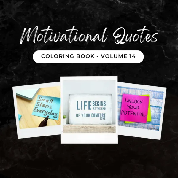 Motivational Quotes Coloring Book - Volume 14