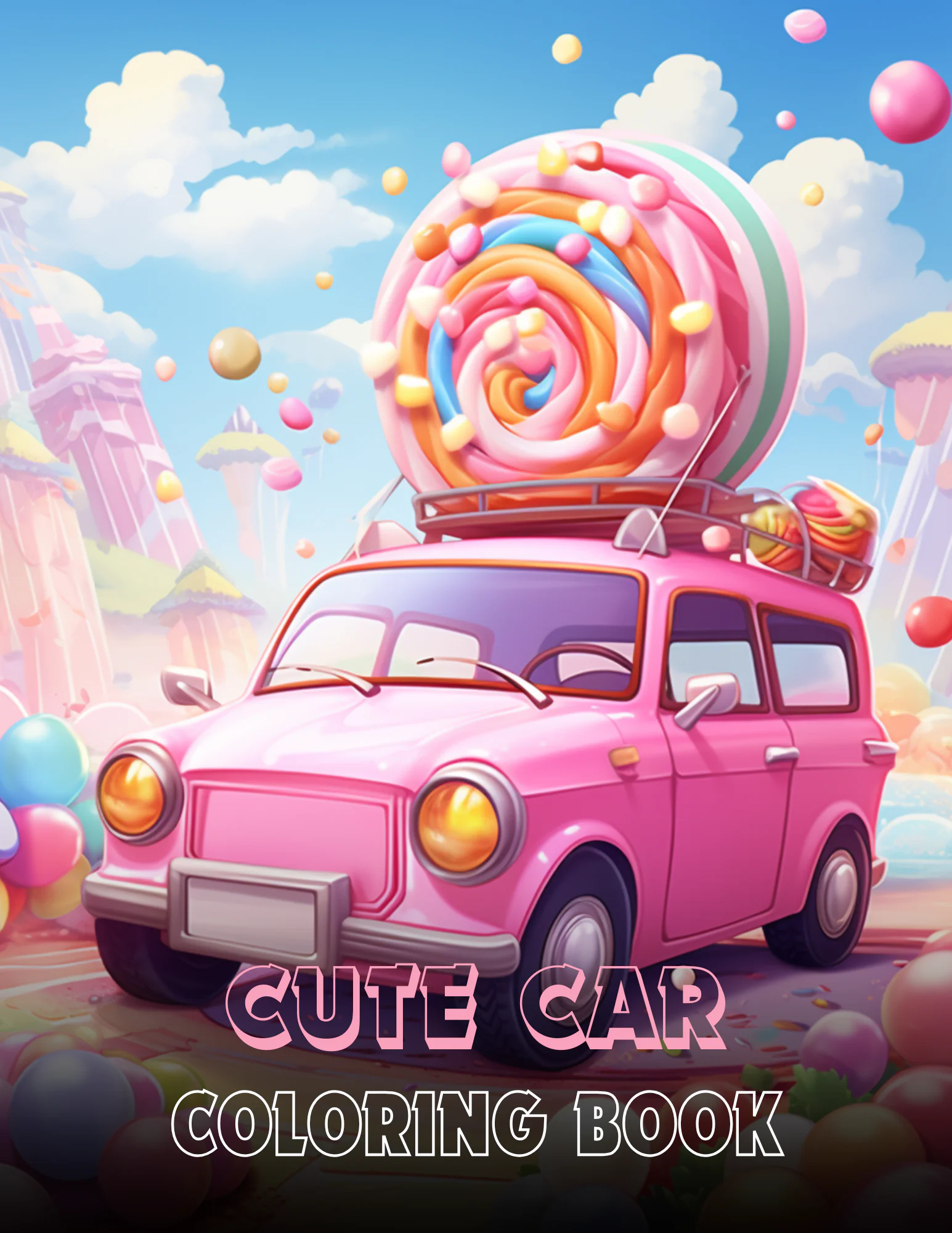 Cute Car Coloring Book for Kids